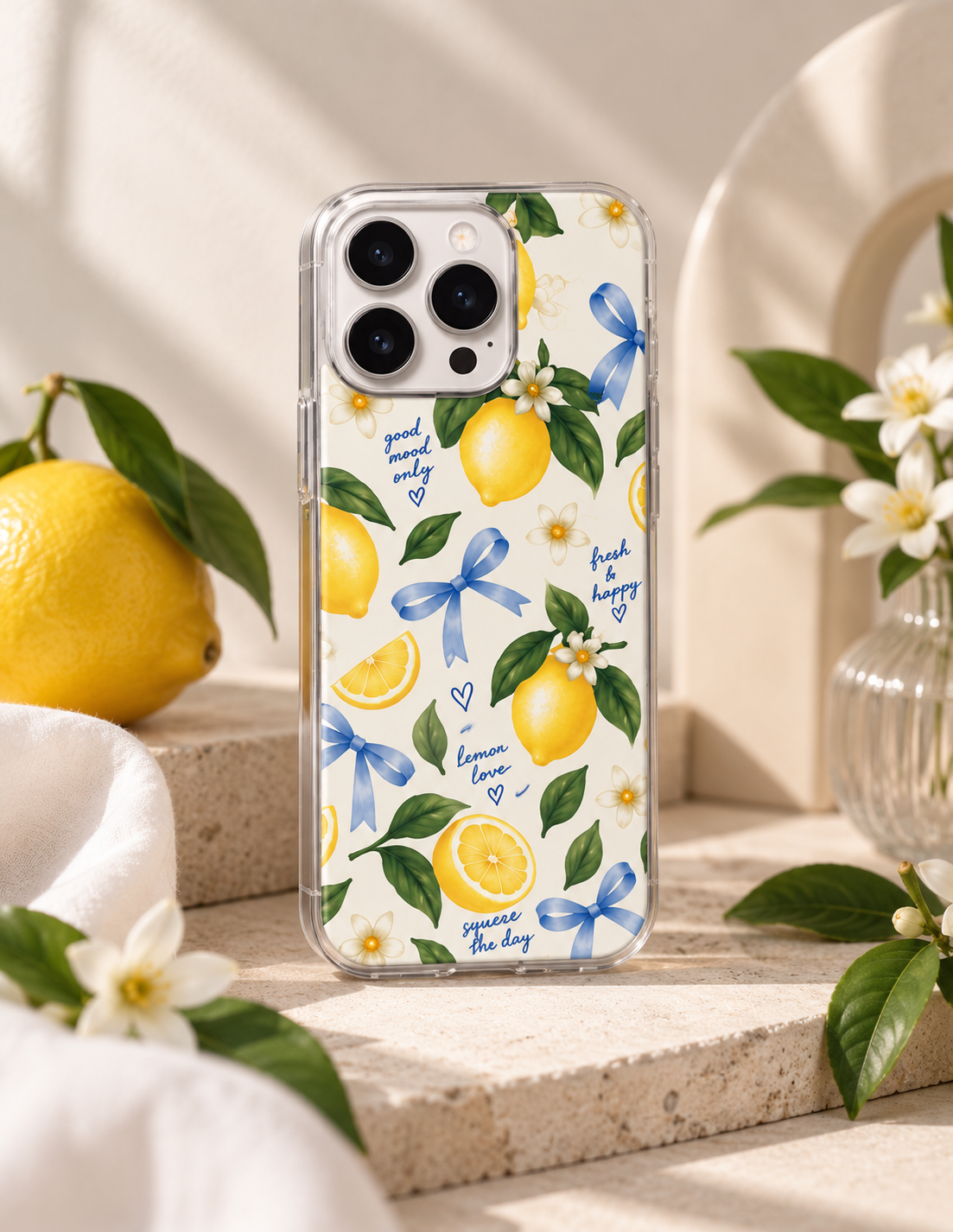 Lemon Bow Floral Phone Case 🍋