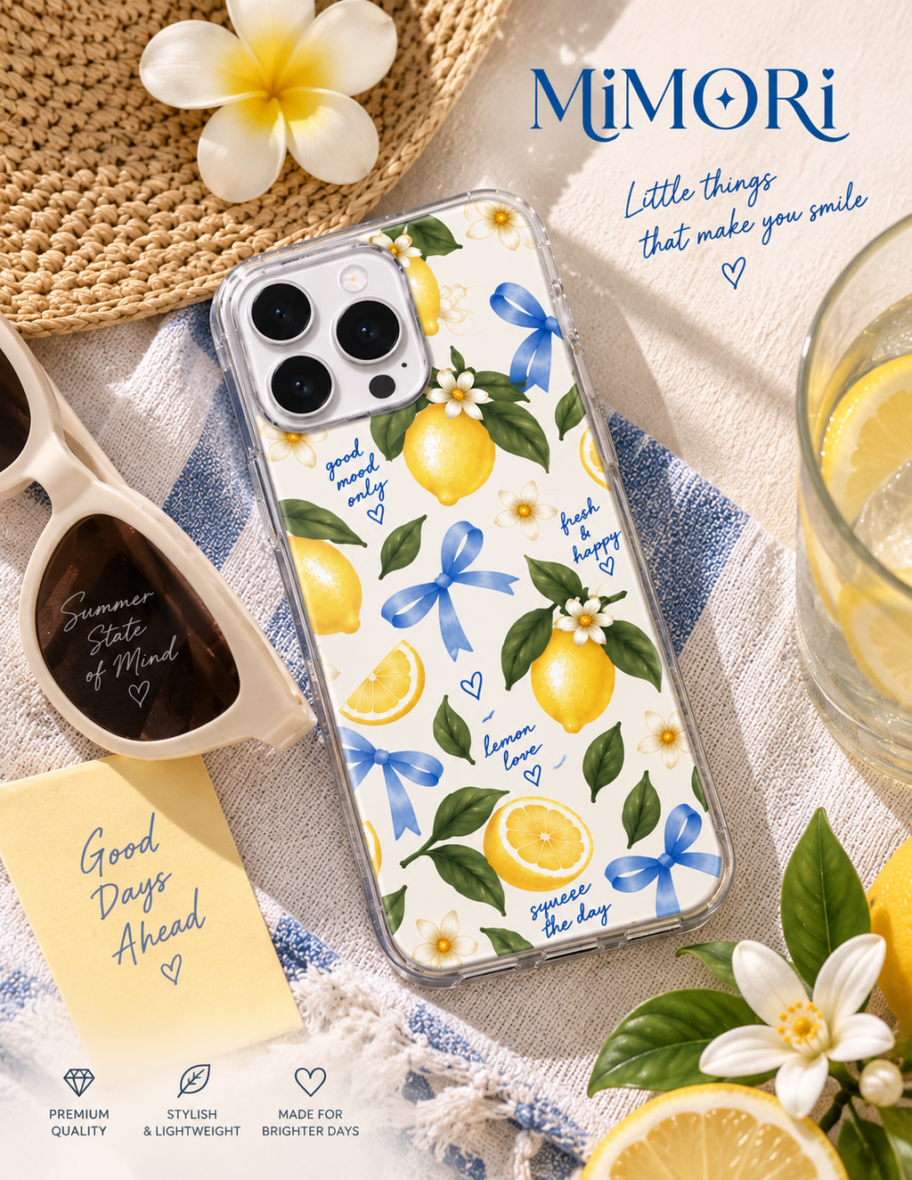 Lemon Bow Floral Phone Case 🍋