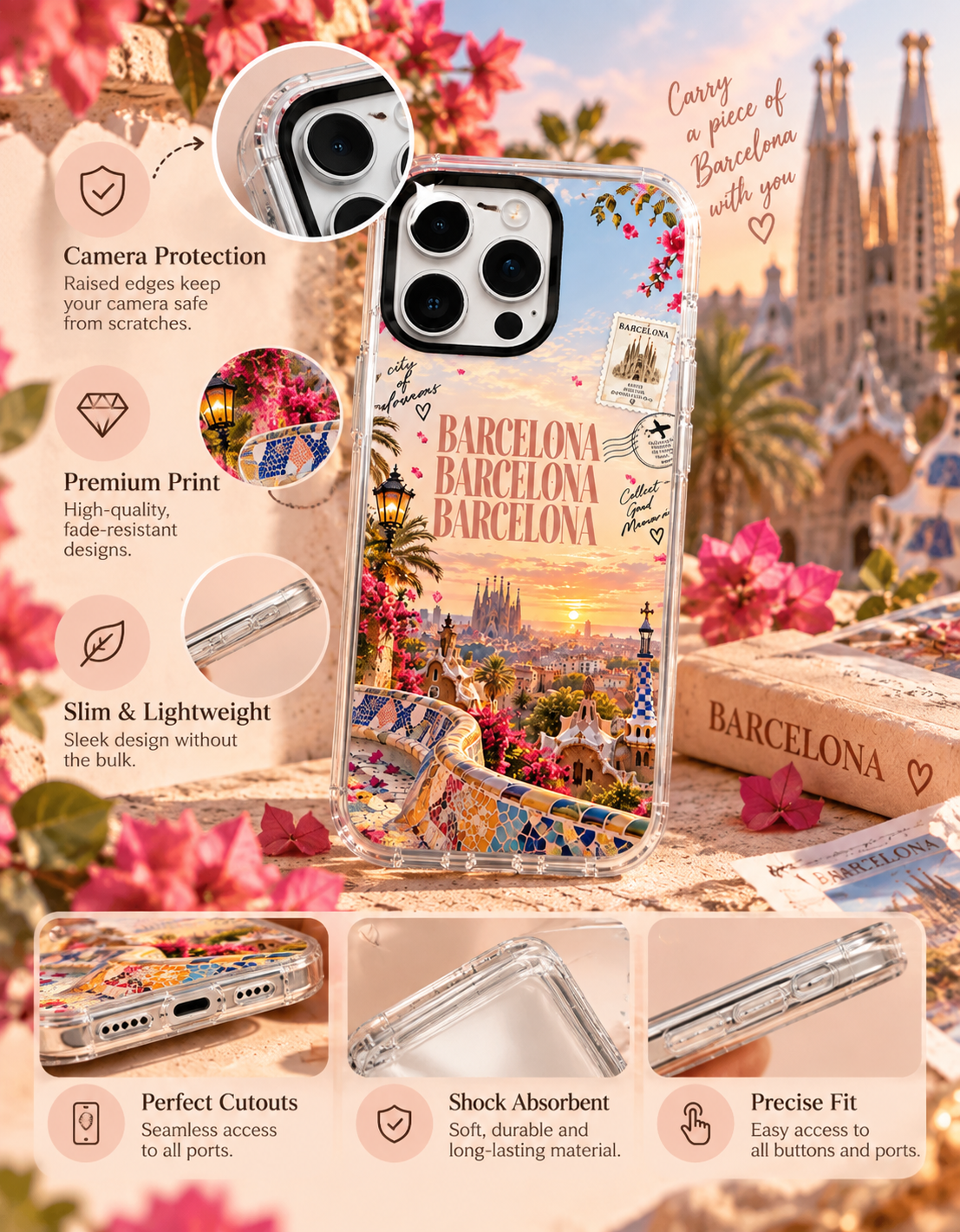 Barcelona Bloom Phone Case