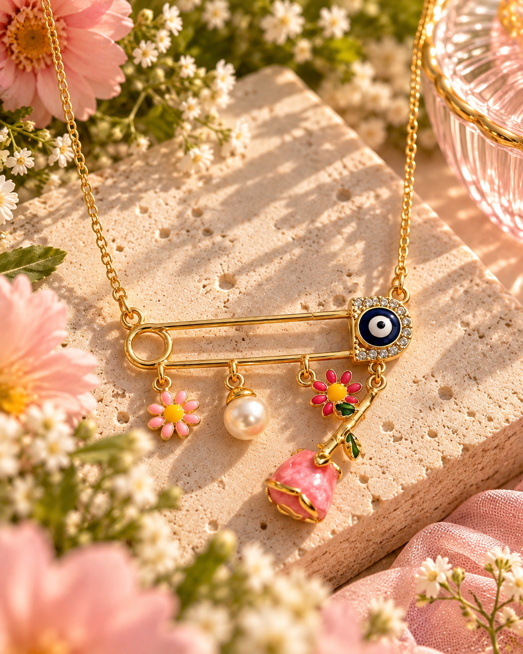 Lucky Bloom Evil Eye Necklace