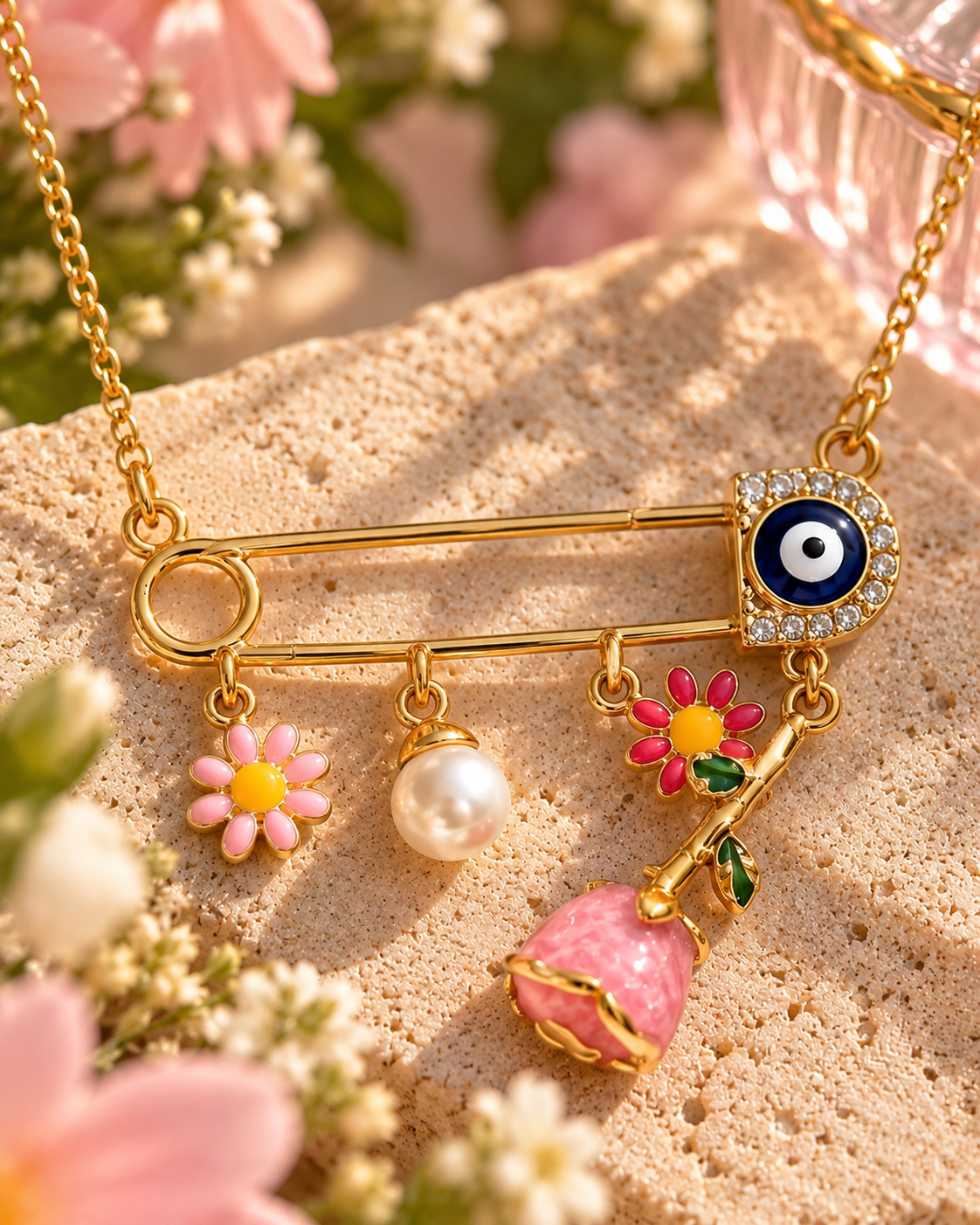 Lucky Bloom Evil Eye Necklace