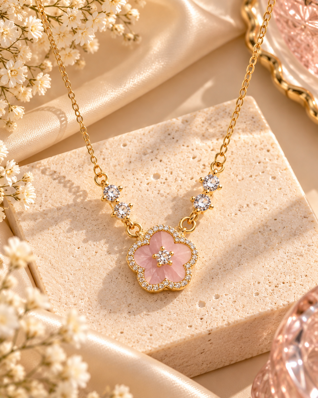 Rosy Blossom Necklace