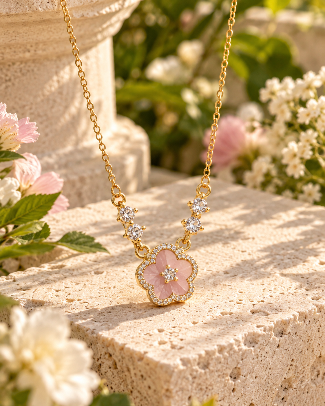 Rosy Blossom Necklace