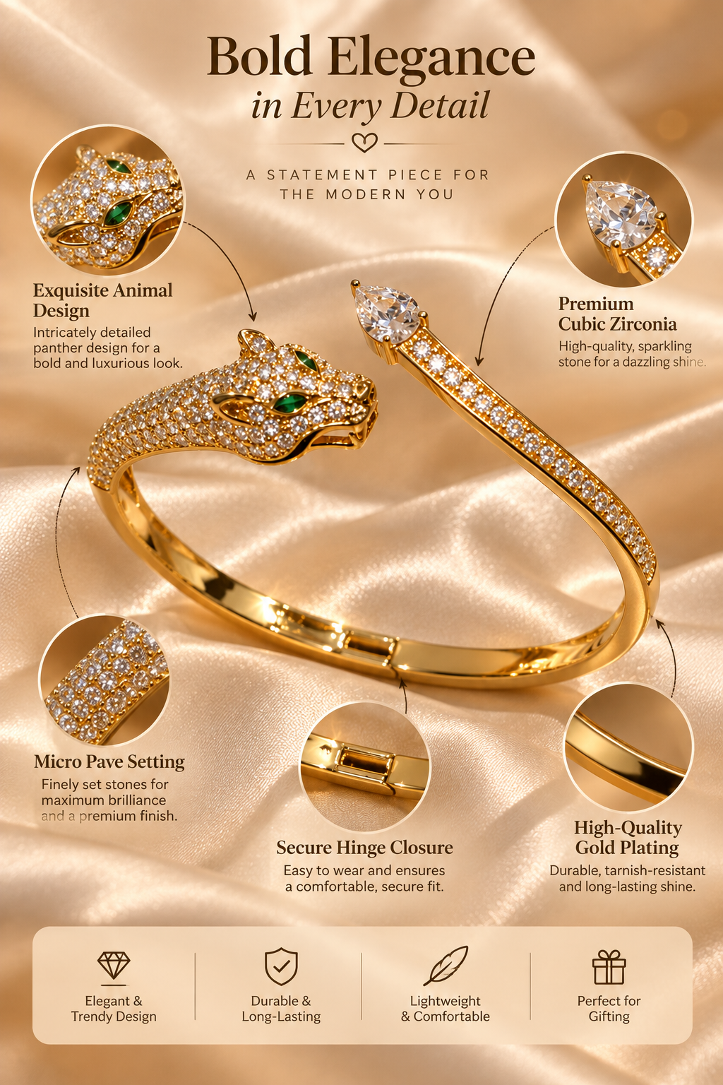 Wildcat Luxe Cuff
