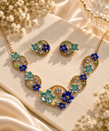 Blue Garden Necklace & Earring Set