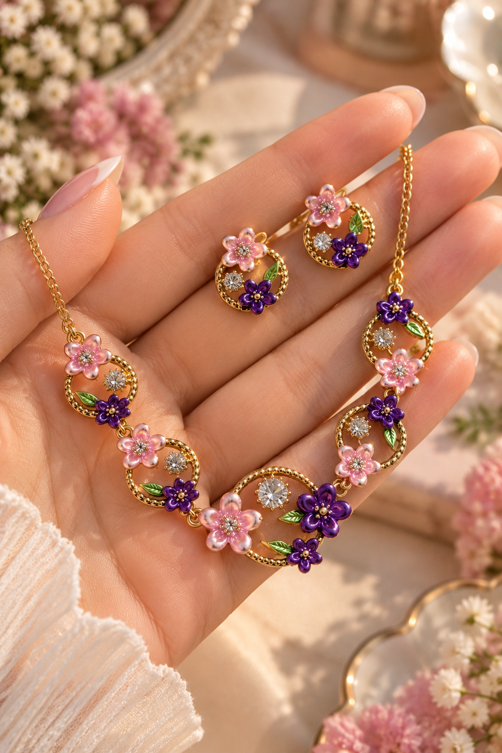 Lavender Garden Jewellery Set