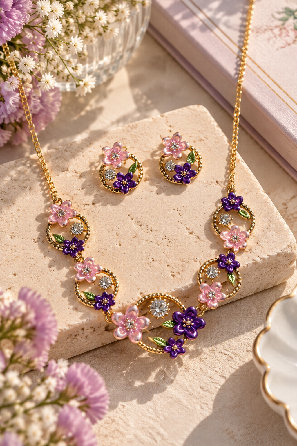 Lavender Garden Jewellery Set