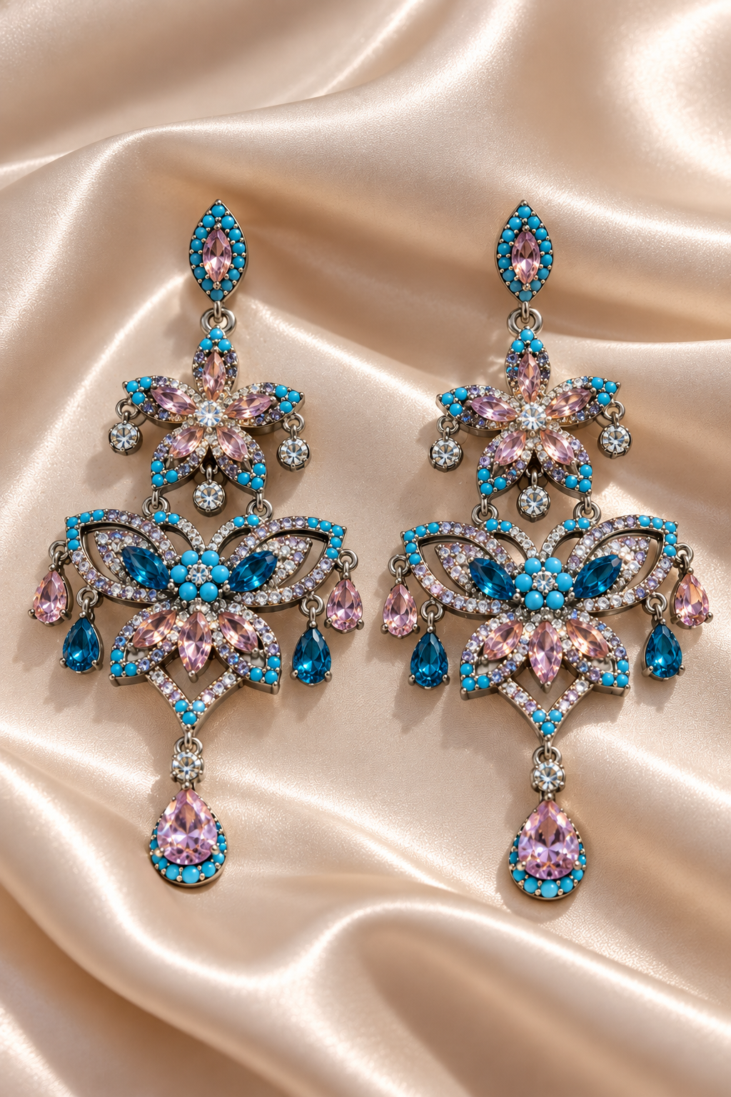 Blue Butterfly Bloom Earrings