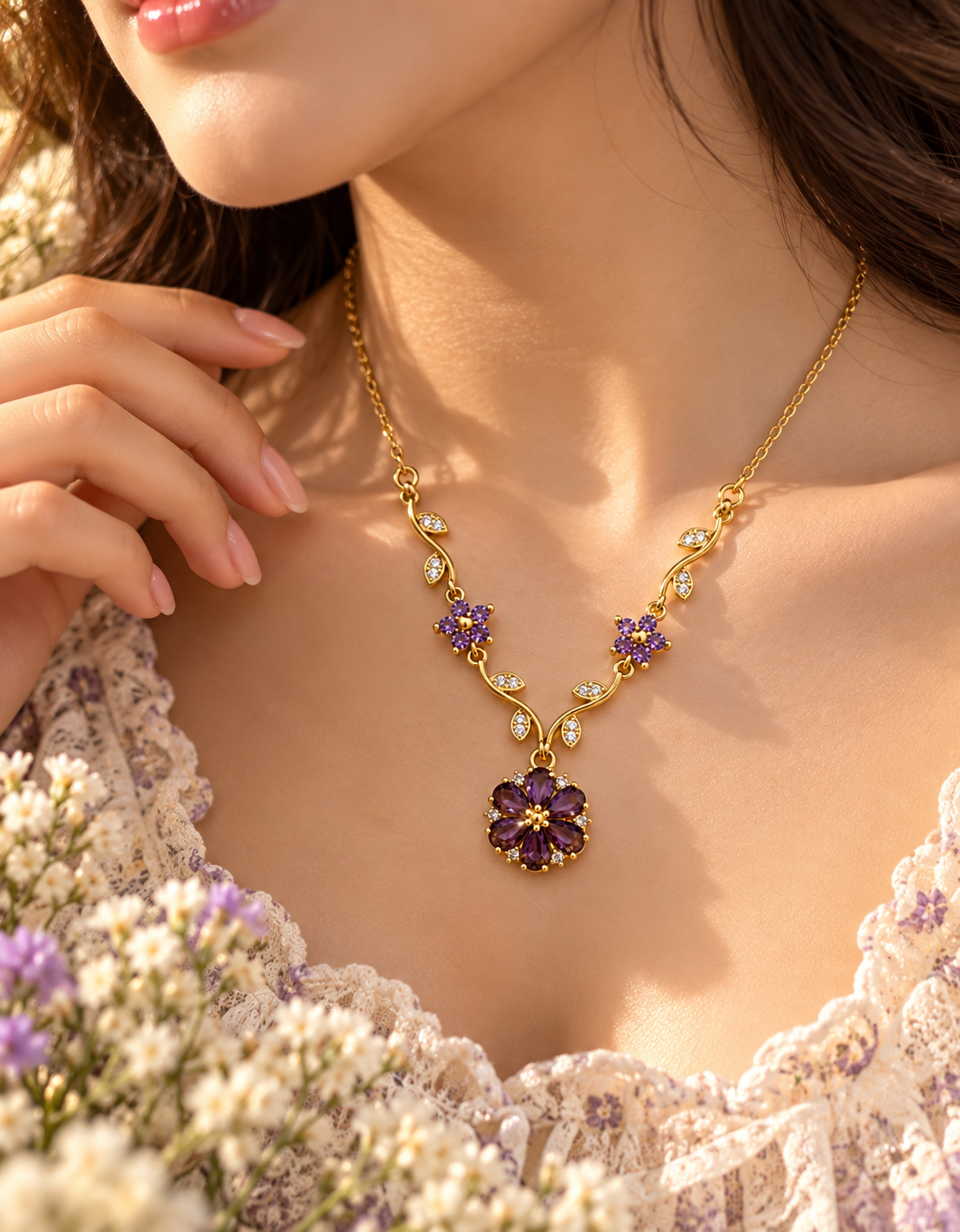 Amethyst Garden Necklace