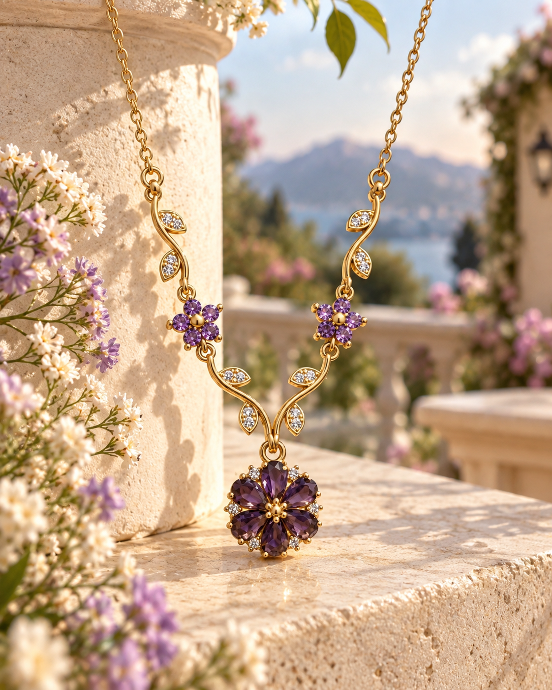 Amethyst Garden Necklace