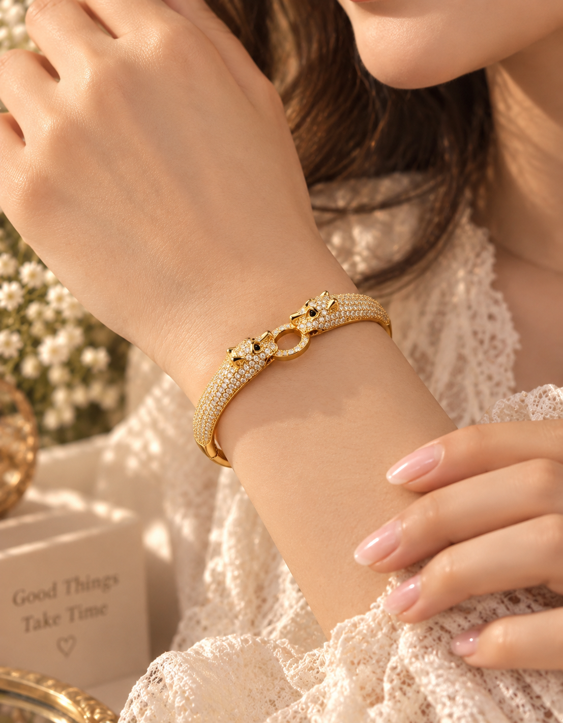 Golden Panther Cuff