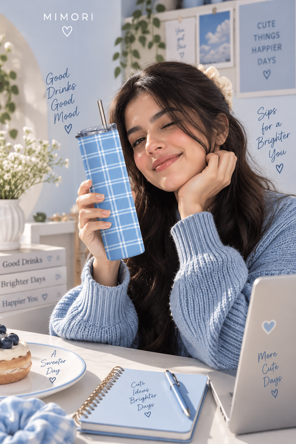 Blueberry Check Tumbler