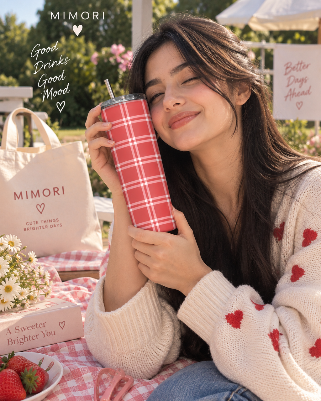 Cherry Check Tumbler